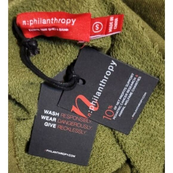 NWT - n: Philanthropy Lucia Sweatshirt Dress in Olive - Size S - Picture 8 of 10